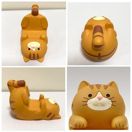 Eysinyge Resin Cat Figurine Phone Stand - Sturdy Design to Hold Smartphones Without Tipping, Cute Phone Holder Gift for Cat Lovers, Desk Decor Accessory 5.7 oz 3.3 x 2.3 x 2.0 in thumbnail 4