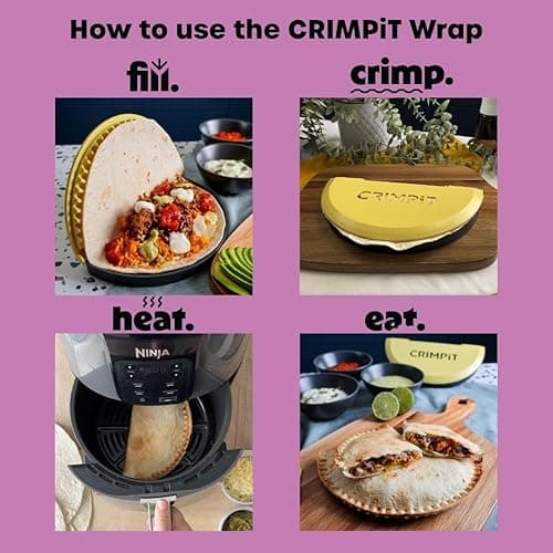 CRIMPiT Burrito Size TWIN PACK - Create Mess Free Burritos, Calzones, Quesadillas & More - Start Enjoying Tortillas Like You've Never seen Them Before - Tortilla Sealer thumbnail 7