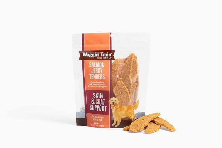 Waggin' Train Salmon Jerky Tenders for Skin & Coat Support for Dogs - 12 oz Pouch - Grain Free, High Protein Dog Treat thumbnail 2