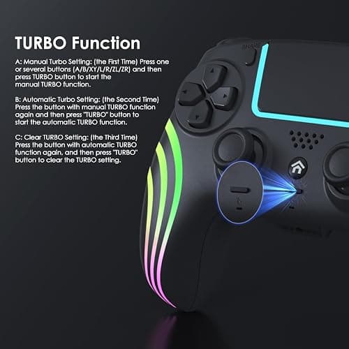 Manette sans Fil pour PS5, Controller pour PS5, avec Joystick Hall, Prise Audio, Vibration, Pavé Tactile, Six Axes, Manette pour PS5/Slim/Pro/PC thumbnail 6