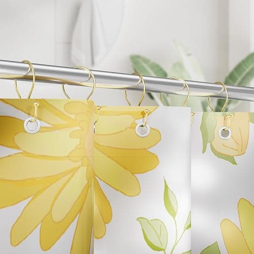 AmazerBath Shower Curtain Hooks Gold Shower Curtain Rings, Simple Double Hook Shower Curtain Hooks Rust Proof, Metal Smooth Shower Hooks for Shower Curtain Rod, 12 Pcs Shower Rod Hook Light Gold thumbnail 8