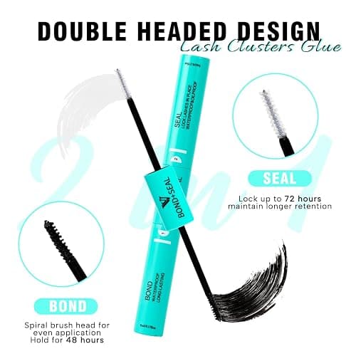 VAVALASH Lash Bond and Seal Waterproof Lash Glue 2 in 1 Long Lasting Lash Clusters Bond for Eyelash Extensions Strong Hold Waterproof Adhesive and Sealant DIY Lash Extension Glue thumbnail 2