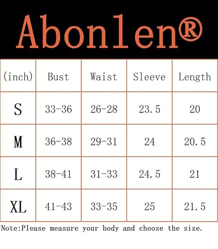 Abonlen Long Sleeve Shirts for Women Crewneck Basic Tees T Shirts Fitted Crop Tops Y2k Going Out Tops thumbnail 6