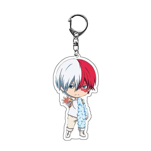 YLEAFUN 6/8 Pcs MHA Keychains set Cute Acrylic Pendant Izuku Midoriya Todoroki Toga Himiko Anime Key Rings Decoration Gift thumbnail 4