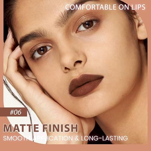 evpct 1Pcs Coconut Brown Matte Long Lasting Lip Liner Pencils Makeup for Shaping & Sculpting Lips, No Transfer Long Wear Waterproof Pigmented Lip Liner lipliners Crayon Lipstick Pencil Sharpener 06 - 1 Count (Pack of 1) - 1Pcs-B06# Coconut Brown thumbnail 2