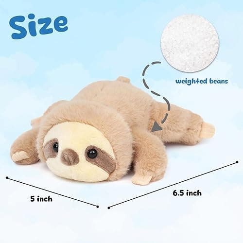 Mushymallow Adorable Sloth Stuffed Animal Soft Sloth Plush Toy Cute Birthday Gifts for Boys Girls Kids Toddlers thumbnail 3