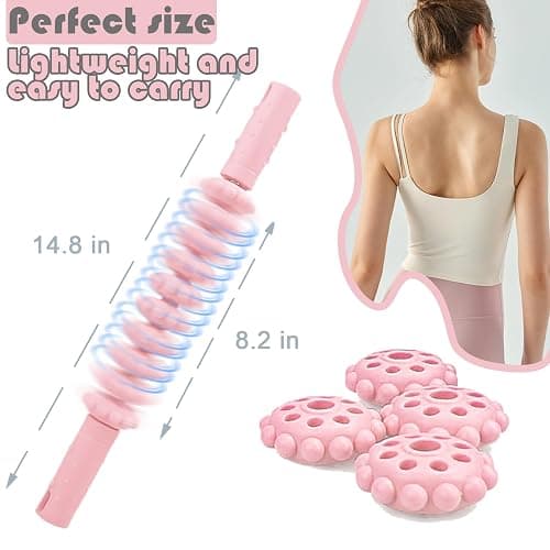 Ao Yee ZGL Bendable Roller Massage Stick for fasciamassage, Cellulite Elimination, Lymphatic Circulation Promotion and Muscle Soreness Relief - Multifunctional Massage Roller for Leg and Back Muscle thumbnail 4