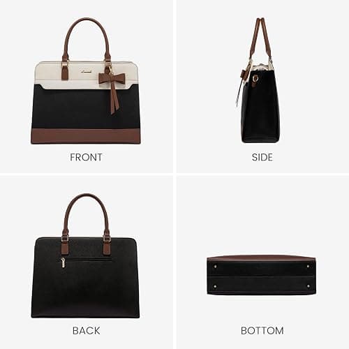 LOVEVOOK Laptop Tote Bag for Women,Leather Work Bag, Waterproof Business Teacher Bag,Large Computer Handbag Purse Briefcase,Office Gifts for Women thumbnail 9
