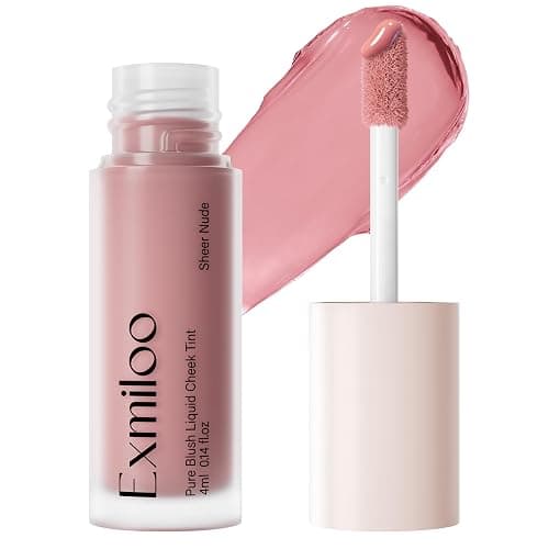 Exmiloo Liquid Blush - Lightweight Liquid Blush for Cheeks - Long-Lasting Liquid Matte Blush Makeup, Blendable & Buildable, Vegan & Cruelty-Free, Sheer Nude - Image 1