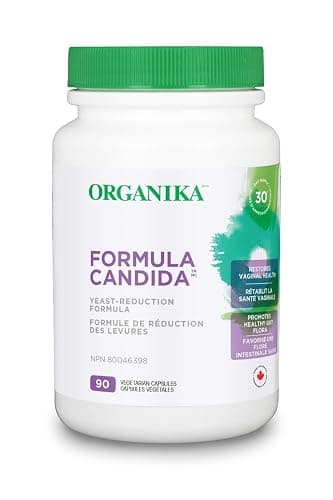 Organika Canadian-Made Formula Candida- Yeast Reduction Formula, Feminine Health Support, Probiotics, All Natural Herbal Blend- 90vcaps - Image 1