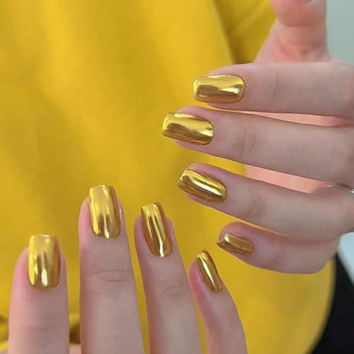 Unicorn Chrome Pigment Gold - Nageldesign Nail Powder für Nägel - Glitter Cromepulver für Nail Art thumbnail 5