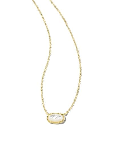 Kendra Scott® Grayson Stone Pendant Necklace – Brass Construction – 14K Gold Plating – Lobster Clasp - Image 1
