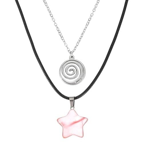 MECCANIXITY Punk Necklace Set, Spiral Star Pendant Y2K Grunge Chokers for Women Trendy Jewelry Accessories - Image 1