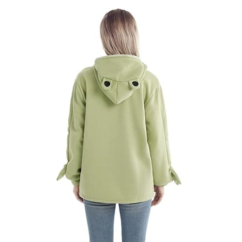 RGOSME Frog Hoodie Teen Girls Cute Oversized Graphic Hoodies Women Sweatshirt Cosplay Costume Pullover Tops thumbnail 6