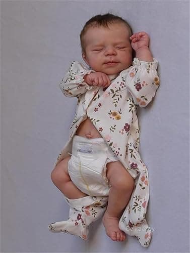Anano Realistic Baby Silicone Baby Dolls Full Body Girl, 20 Inch Waterproof Lifelike Reborn Baby Dolls Toddler Realistic New Born Baby Doll Squishy Anatomically Correct for Kids (Off White Daisy) - Image 1