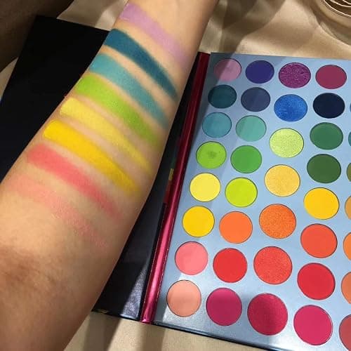 BestLand 39 Color Rainbow Eyeshadow Palette - Professional Makeup Matte Metallic Shimmer Eye Shadow Palettes - Ultra Pigmented Powder Bright Vibrant Colors Shades Cosmetics Set thumbnail 6