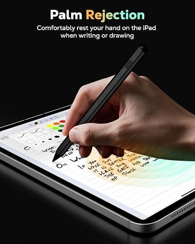 Moko Pencil for iPad(A16) 11th 10th Gen,USB-C Fast Charging,Black | Stylus Pen for 2018-2026 Apple iPad 11/10/9/8/7/6/A16, Mini 7-5, Air M4-M2 11"/13"/5/4/3, Pro 13"/12.9"/11" Tilt Sensitivity thumbnail 4