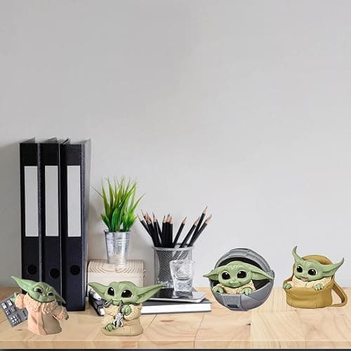 PAZATAO Baby Yoda Gifts,Baby Yoda Action Figure 2.2-Inch,Baby Yoda Doll,Baby Yoda Toys for Kid, Souvenir Desk Decoration for Adult(6 Pack) thumbnail 2