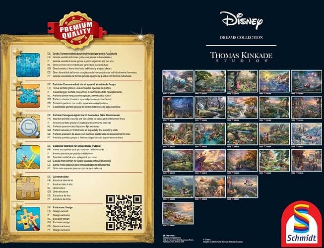 Schmidt 57369 Thomas Kinkade, Disneys Sleeping Beauty Dancing in The Enchanted Light, Puzzle da 1000 Pezzi thumbnail 3