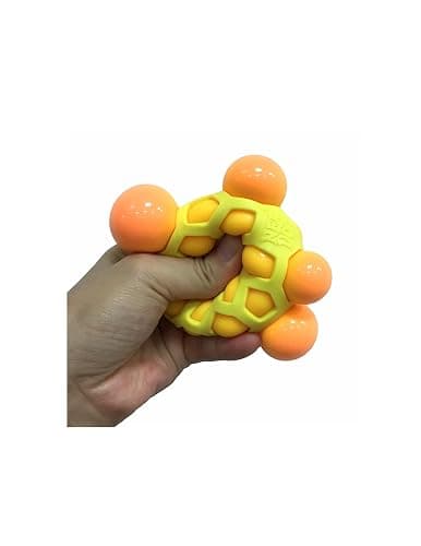 Atomic Nee Doh...Groovy Glob! Squishy, Squeezy, Stretchy Stress Fidget Balls Blue, Yellow & Pink Complete Gift Set Party Bundle - 3 Pack thumbnail 3