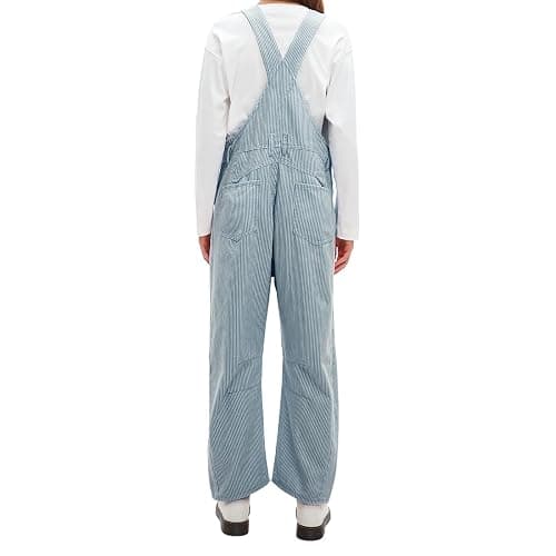 Kedera Women's Striped Bib Overall Barrel Casual Baggy Overall Pants Jumpsuits Adjustable Wide Leg Jumpsuits with Pockets thumbnail 6