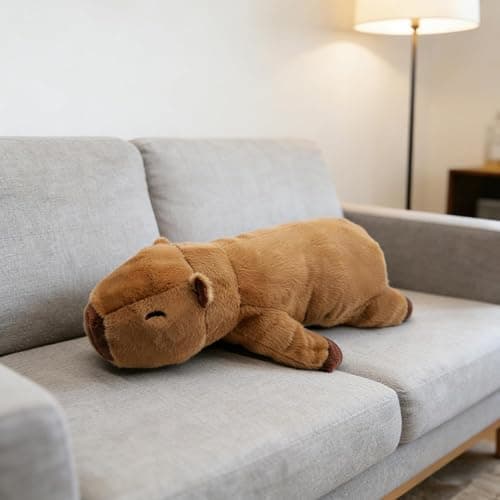 WESOPAN 3.3 lbs Weighted Capybara Stuffed Animals, 24 Inch Giant Capybara Weighted Plush Cute Soft Teddy for Kids Adults thumbnail 6