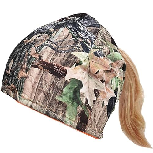 EDTREK Womens Performance Reversible Ponytail Beanie - Windproof Fleece Winter Hat for Hiking Hunting Fishing thumbnail 3