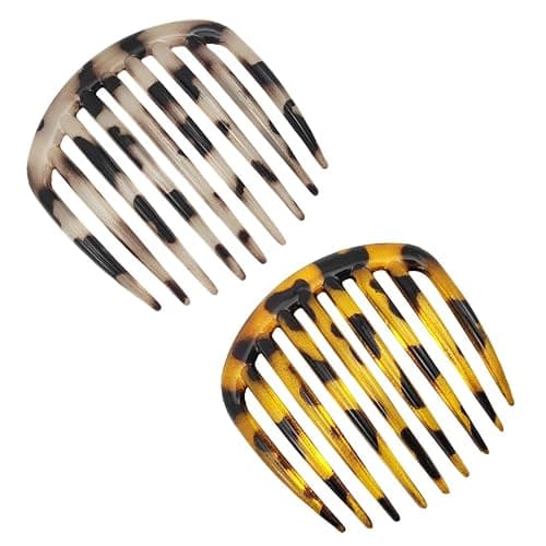 RAMGLYO 2 pcs Peigne à Cheveux French Side Combs en Plastique Peignes enfichables Twist Peigne français Pinces à Cheveux avec des Dents pour Les Accessoires de Cheveux des Femmes Filles (Small) - Image 1