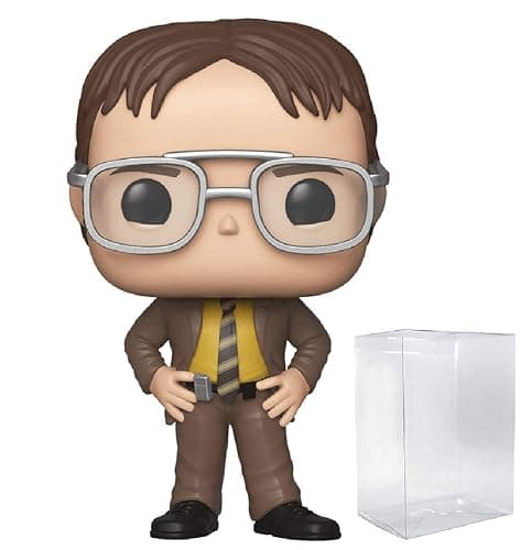 Funko Pop! TV: The Office - Dwight Schrute Vinyl Figure (Bundled with Compatible Pop Box Protector Case), Multicolored, 3.75 inch