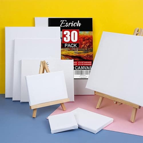 30 Pack Canvases for Painting with 4x4“, 5x7”, 8x10“, 9x12”, 11x14“, 12x16”, Painting Canvas for Oil & Acrylic Paint thumbnail 4