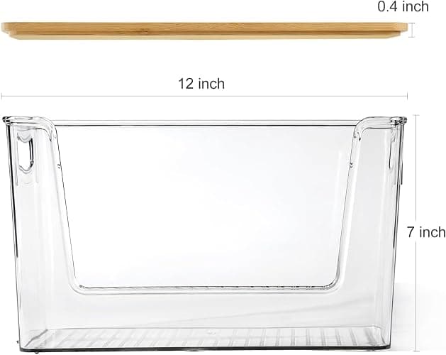 Pantry Organizers Storage, 2 Pack Onion and Potato Storage Bins Large Capacity Kitchen Counter Bins for Garlic, Fruit, Vegetable, Can Storage Countertop Organizer (12" x 7" x7") thumbnail 3