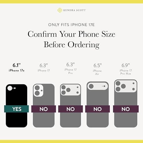 Kendra Scott iPhone 17e/16e/15/14/13 Case - Compatible with MagSafe - Designer Phone Case - Raspberry Pearl thumbnail 4