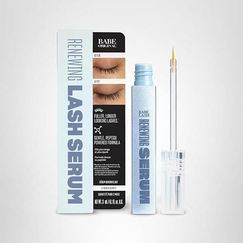 BABE ORIGINAL Renewing Lash Serum – Peptide-Infused Eyelash Serum for Fuller, Longer-Looking Natural Lashes, Lash Enhancing Treatment with Nourishing Botanicals, Vegan & Cruelty-Free Gentle thumbnail 8