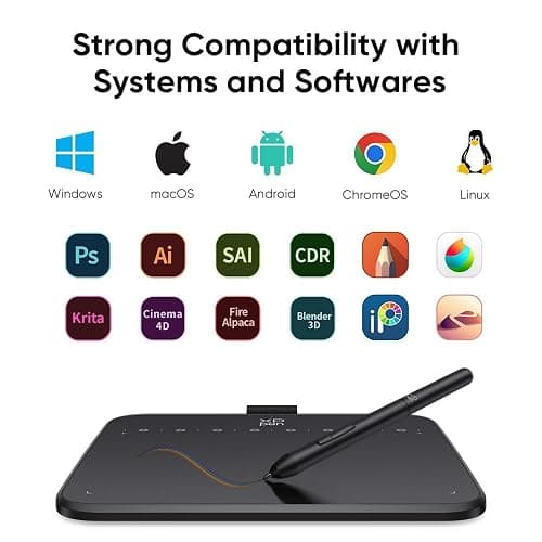 XPPen Deco 640 Drawing Tablet with 16384 Pressure Levels Sensitivity Battery-Free Stylus 6*4 Inch OSU Drawing Pad Graphic Tablet for Digital Drawing Teaching Designing Editing Work for PC Mac Android thumbnail 7