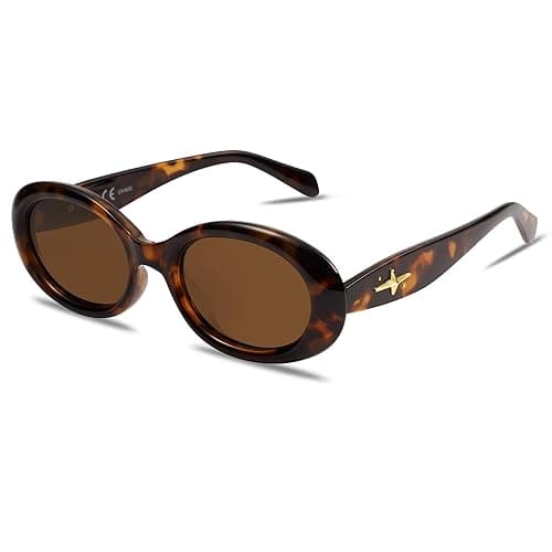 SOJOS Retro Oval Sunglasses