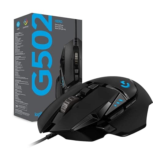 Logitech G502 HERO High Performance Wired Gaming Mouse, HERO 25K Sensor, 25,600 DPI, RGB, Adjustable Weights, 11 Buttons, On-Board Memory, PC/Mac thumbnail 9