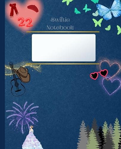 Swiftie Notebook/Journal 155 pages, 7.5x9.25 for Kids, Teens, and Adults - Image 1