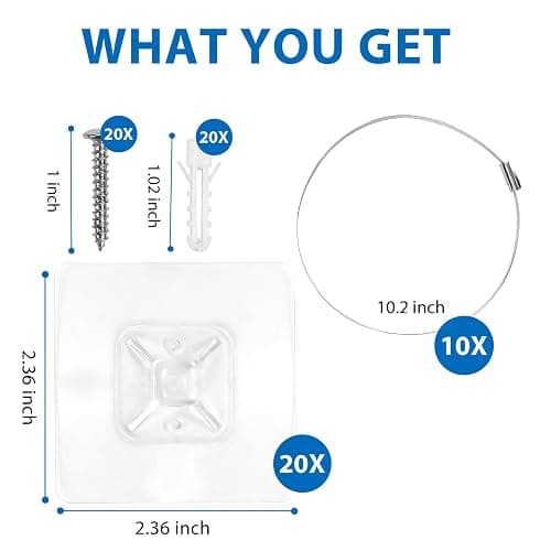 Adhesive Furniture Wall Anchors (10 Pairs 20 Packs), Vinkqiado Anti Tip Furniture Safety Straps for Baby Proofing, Secure Bookcase Dresser Shelf Cabinet to Wall for Child thumbnail 2