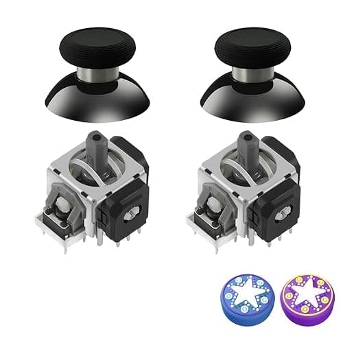 AKNES GuliKit TMR Electromagnetic Joysticks Replacement for DualSense PS5 / PS5 Edge Controller, Thumbstick Grips for PlayStation 5 Controller, Thumbstick Caps Included - Image 1