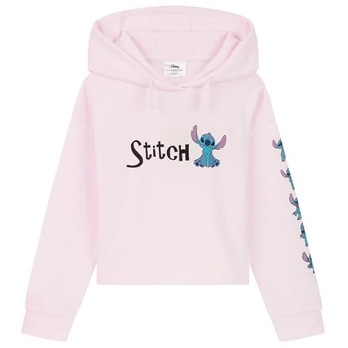 Disney Stitch Hoodie for Girls - Cropped Sweatshirt Fashion Top for Girls and Teenagers 7-14 Years - Stitch Gifts - Image 1