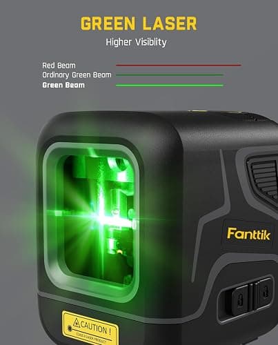 Fanttik D2 Pocket Green Laser Level, 100 ft Self-Leveling Cross Line Laser, Type-C Rechargeable, Rotatable 360 Degree, Pulse Mode, Magnetic Bracket, Carrying Pouch, for Picture Hanging and Home DIY thumbnail 3