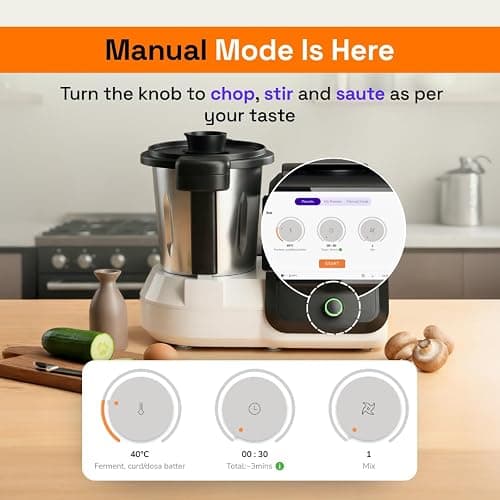 upliance AI Cooking Assistant | 750+ Recipes | AI Powered | 12 Modes | Weighing Scale | App & WiFi | 220-240V | Use with Transformer in USA. thumbnail 7