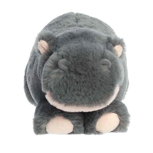 Aurora Mini Flopsie 8" Pygmy Hippo Calf Adorable Stuffed Animal | Compact tummy-lying animals with bean-filled stability thumbnail 2