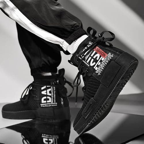 RUNMAXX Mens Fashion Walking Lace Up High Top Shoes Stylish Running Athletic Casual Sneaker thumbnail 7