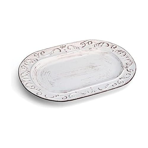 Pfaltzgraff Trellis Serving Platter, 13.75 inch, White - Image 1