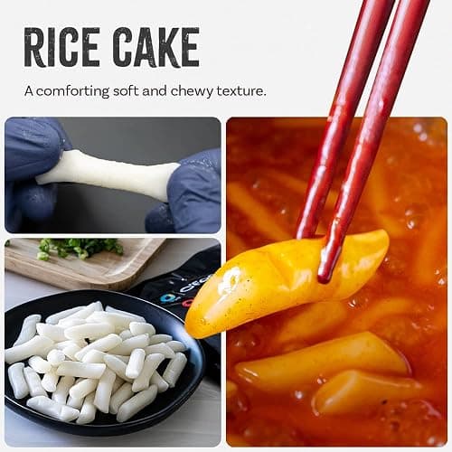 Tteokbokki Korean Rice Cakes – [Original Gochujang | Pack of 1] – Gluten Free | Ready in 3 Minutes | 0 Cholesterol/ 0 Trans Fat | 2 Servings Spicy Street Snack | Healthy/Savory/Spicy - O’food thumbnail 4
