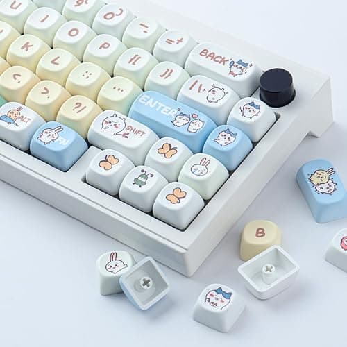 TYRIXKI PBT Keycaps 145 Keys MOA Profile Cute Keycap Dye-Sublimation Kawaii Anime Keycaps for Cherry Gateron MX Switches Mechanical Keyboards thumbnail 2