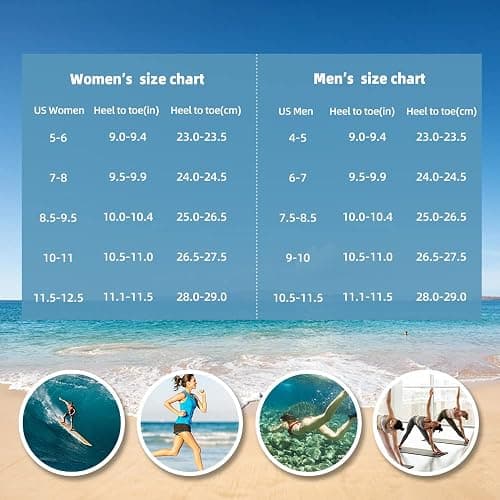 Water Shoes for Women Men Quick-Dry Aqua Socks Swim Beach Outfits Barefoot | Yoga Exercise Wear Sport Accessories Pool Camping Must Haves River Hiking Youth Adult thumbnail 7