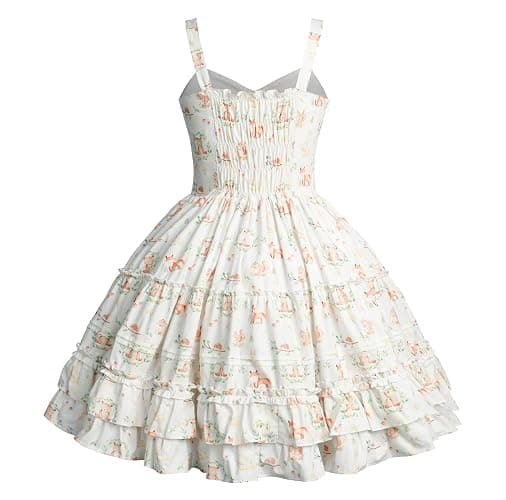 Jeufoin Women Gothic Lolita Dress Classic Summer Sleeveless Vinage Goth Lolita Dress Plus Size Anime Maid Cosplay Costume thumbnail 4