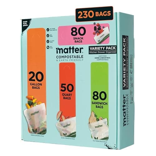 Compostable zip lock bags in nice little case - Image 1